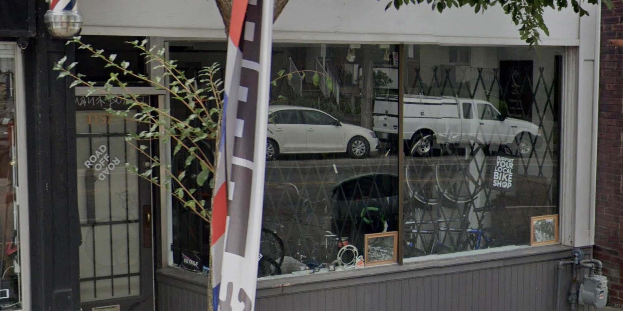 Full storefront of Road Off Road at 1157 Davenport Rd, Toronto